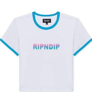 NEW WITH TAG RipNDip Women's Digital Dream Cropped Ringer Tee